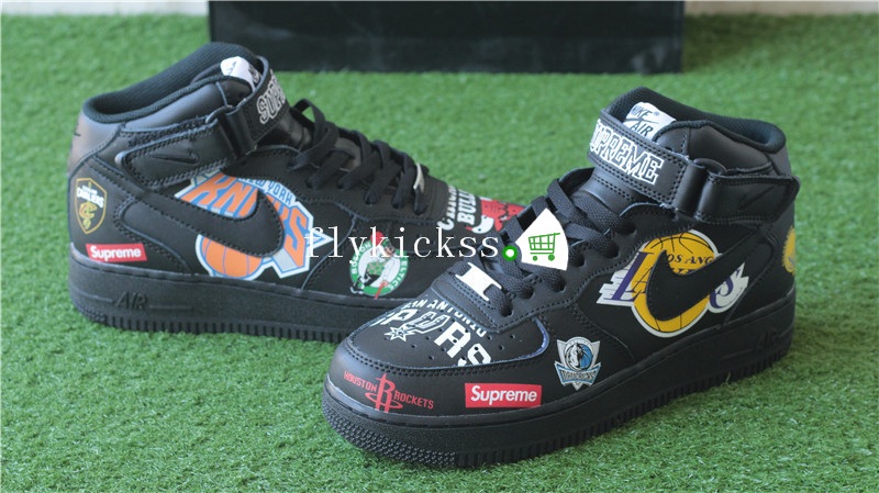 Supreme x NBA Nike Air Force 1 Mid Black
